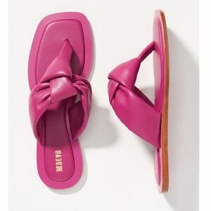 Maeve Anthropologie Women's Puffy Knotted‎ Sandal in Fuschia Pink Size 6